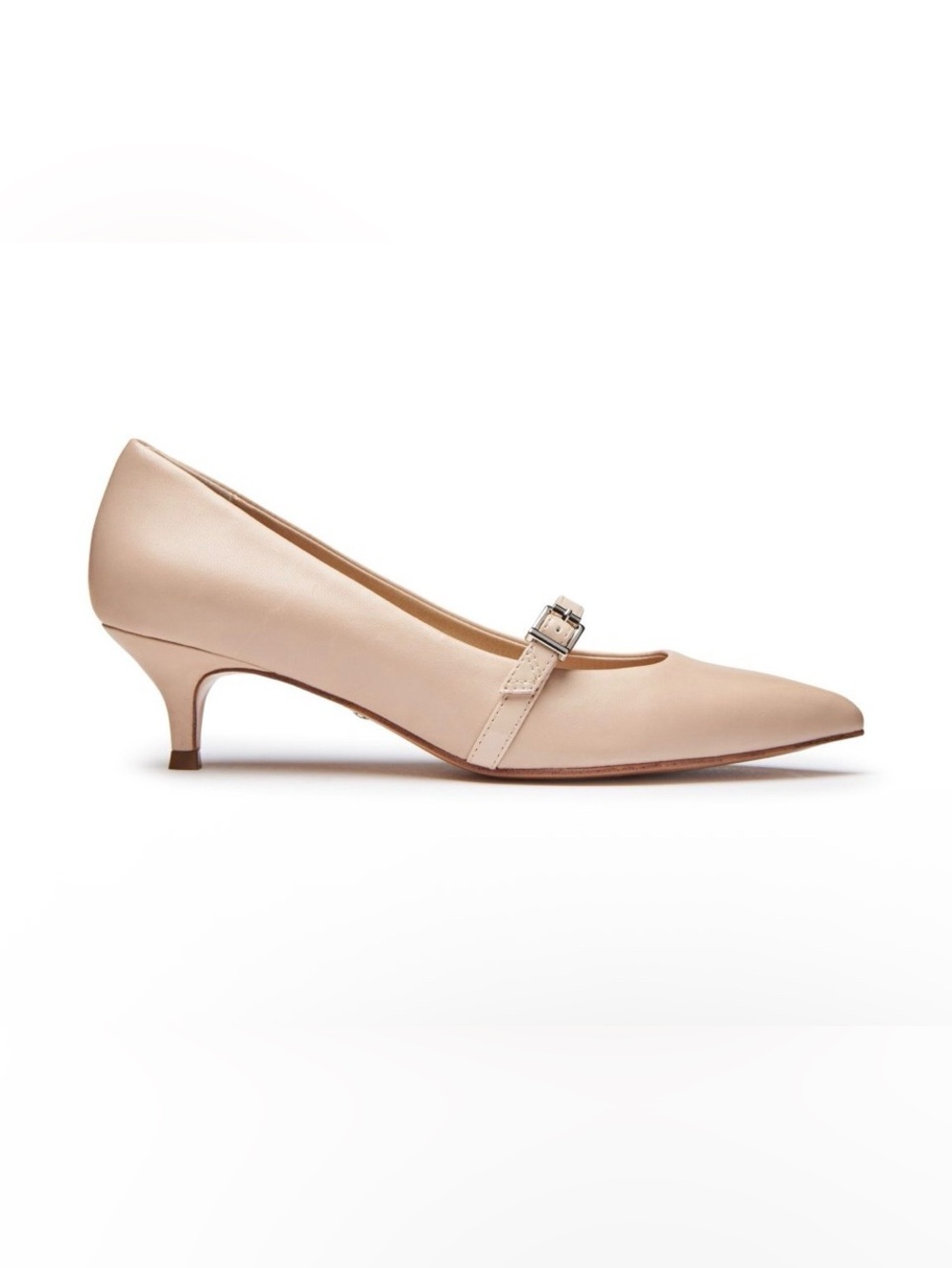 VIONIC Women's KITTEN HEEL MINNIE MARY JANE Pumps in Cream   ORIGINAL PRICE $168